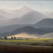 Caspar David Friedrich | Udsigt fra Warmbrunn mod den lille Sturmhaube - 1810 | Indrammet kunsttryk | Romantic | formida