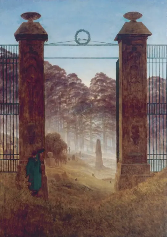 Caspar David Friedrich | Kirkegården - 1804 | Indrammet kunsttryk | Romantic | formida