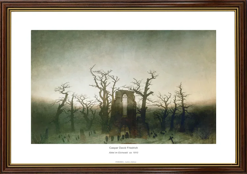 Caspar David Friedrich | Kloster i Egeskoven - 1810 | Gallery Edition | Indrammet kunsttryk | Romantic 