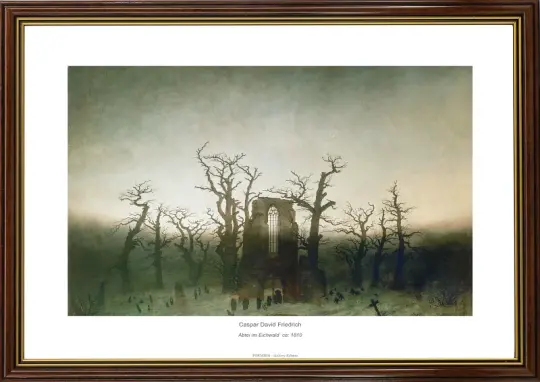Caspar David Friedrich | Kloster i Egeskoven - 1810 | Gallery Edition | Indrammet kunsttryk | Romantic 