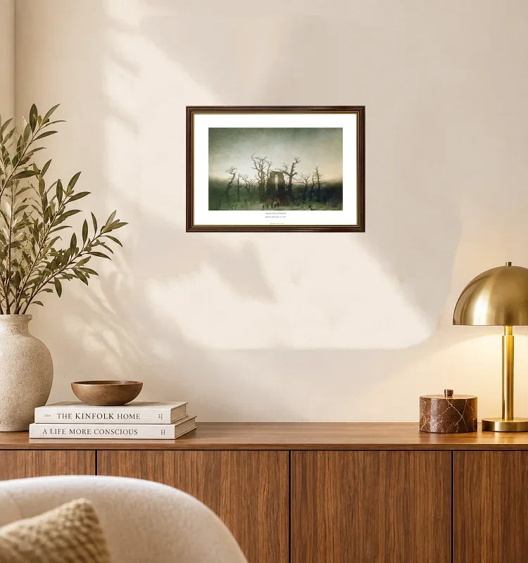 Caspar David Friedrich | Kloster i Egeskoven - 1810 | Gallery Edition | Indrammet kunsttryk | Romantic 