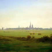 Caspar David Friedrich | Enge nær Greifswald - 1815 | Indrammet kunsttryk | Romantic | formida
