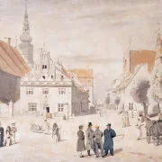 Caspar David Friedrich | Greifswald-markedet - 1818 | Indrammet kunsttryk | Romantic | formida