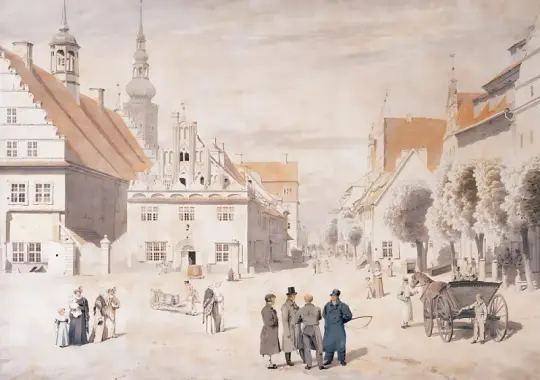 Caspar David Friedrich | Greifswald-markedet - 1818 | Indrammet kunsttryk | Romantic | formida