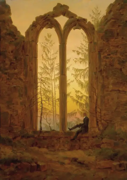 Caspar David Friedrich | Drømmeren - 1835 | Indrammet kunsttryk | Romantic | formida