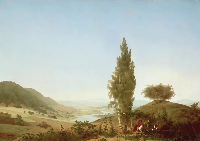 Caspar David Friedrich | Sommeren - 1807 | Indrammet kunsttryk | Romantic | formida