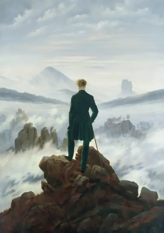 Caspar David Friedrich | Vandreren over tågehavet - 1818 | Indrammet kunsttryk | Romantic | formida