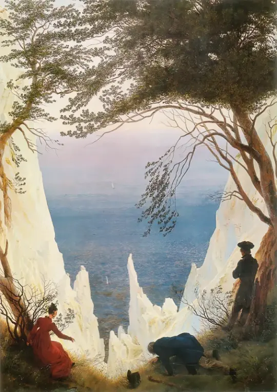 Caspar David Friedrich | Kridtklipper på Rügen - 1818 | Indrammet kunsttryk | Romantic | formida