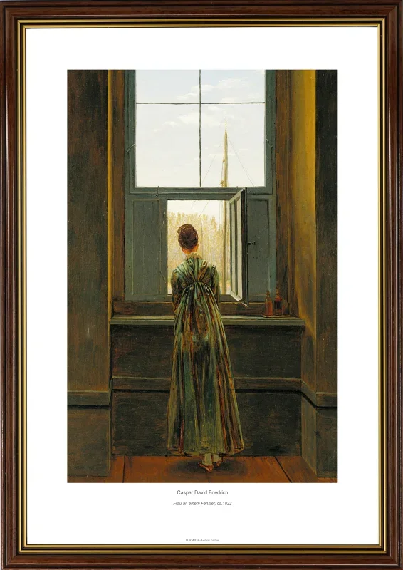 Caspar David Friedrich | Kvinde ved et vindue - 1822 | Gallery Edition | Indrammet kunsttryk | Romantic 