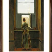 Caspar David Friedrich | Kvinde ved et vindue - 1822 | Gallery Edition | Indrammet kunsttryk | Romantic 