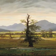 Caspar David Friedrich | Landsbylandskab i morgenlyset - 1822 | Indrammet kunsttryk | Romantic | formida