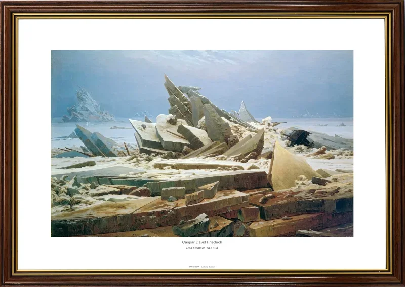 Caspar David Friedrich | Det arktiske hav - 1823 | Gallery Edition | Indrammet kunsttryk | Romantic 