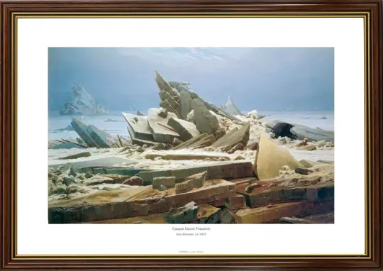 Caspar David Friedrich | Det arktiske hav - 1823 | Gallery Edition | Indrammet kunsttryk | Romantic 