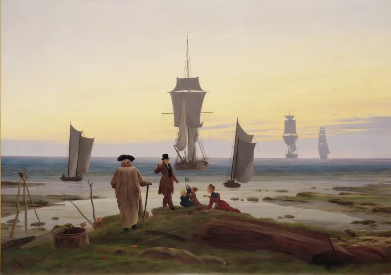 Caspar David Friedrich | Livets stadier - 1834 | Indrammet kunsttryk | Romantic | formida