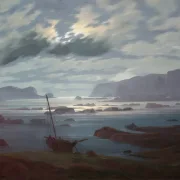Caspar David Friedrich | Nordsøen i måneskin - 1823 | Indrammet kunsttryk | Romantic | formida