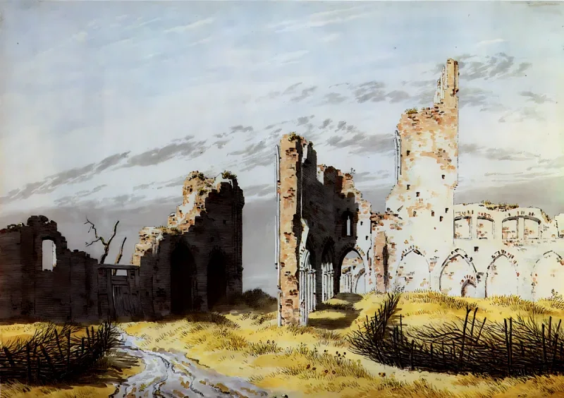 Caspar David Friedrich | Die Ruine des Klosters Eldena - 1824 | Gerahmter Kunstdruck | Romantik | formida