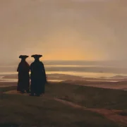 Caspar David Friedrich | Sonnenuntergang - 1830 | Gerahmter Kunstdruck | Romantik | formida