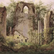 Caspar David Friedrich | Klosterruiner Eldena - 1824 | Indrammet kunsttryk | Romantic | formida
