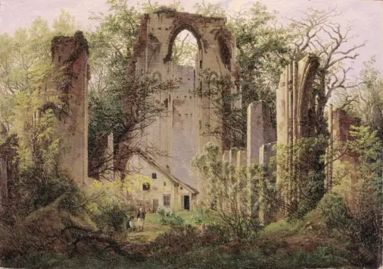 Caspar David Friedrich | Klosterruiner Eldena - 1824 | Indrammet kunsttryk | Romantic | formida