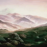 Caspar David Friedrich | Minde om de Kæmpebjerge - 1835 | Indrammet kunsttryk | Romantic | formida