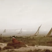Caspar David Friedrich | Kvinde på stranden i Rügen - 1818 | Indrammet kunsttryk | Romantic | formida
