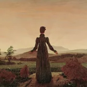 Caspar David Friedrich | Kvinde ved daggry - 1818 | Indrammet kunsttryk | Romantic | formida