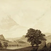 Caspar David Friedrich | Efterår, aften, modenhed fra årstidernes cyklus - 1803 | Indrammet kunsttryk | Romantic | formida