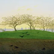 Caspar David Friedrich | Hügel und gepflügte Felder bei Dresden - 1825 | Gerahmter Kunstdruck | Romantik | formida