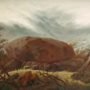 Caspar David Friedrich | Megalitisk grav i efteråret - 1820 | Indrammet kunsttryk | Romantic | formida