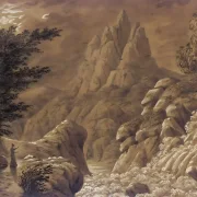 Caspar David Friedrich | Bjerglandskab med vandfald - 1774 | Indrammet kunsttryk | Romantic | formida