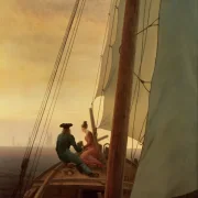 Caspar David Friedrich | An Bord eines Segelschiffs - 1819 | Gerahmter Kunstdruck | Romantik | formida