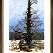 Caspar David Friedrich | Egetræ i sneen - 1829 | Gallery Edition | Indrammet kunsttryk | Romantic 