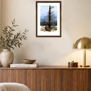 Caspar David Friedrich | Egetræ i sneen - 1829 | Gallery Edition | Indrammet kunsttryk | Romantic 