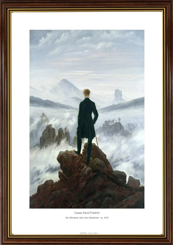 Caspar David Friedrich | Vandreren over tågehavet - 1818 | Gallery Edition | Indrammet kunsttryk | Romantic 