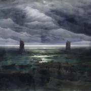 Caspar David Friedrich | Strand ved måneskin - 1836 | Indrammet kunsttryk | Romantic | formida