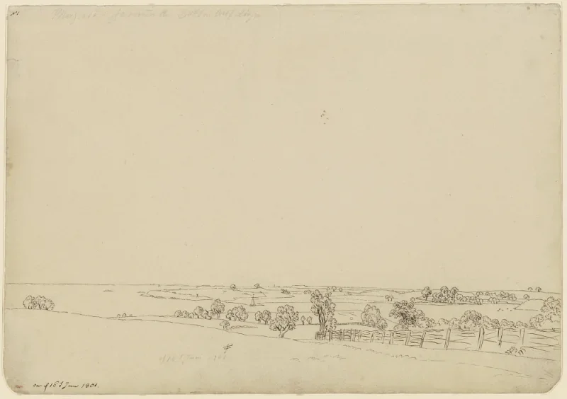 Caspar David Friedrich | Udsigt over Wrechen-søen - 1801 | Indrammet kunsttryk | Romantic | formida