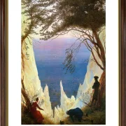 Caspar David Friedrich | Kridtklipper på Rügen - 1818 | Gallery Edition | Indrammet kunsttryk | Romantic 