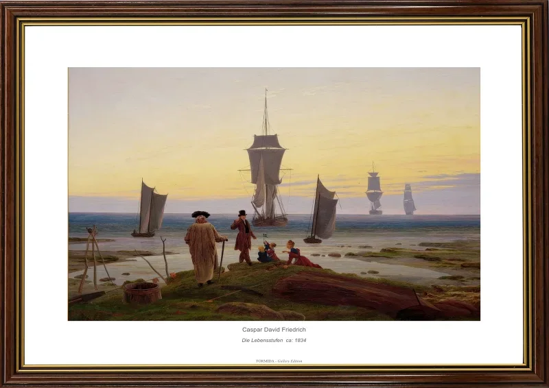 Caspar David Friedrich | Livets stadier - 1834 | Gallery Edition | Indrammet kunsttryk | Romantic 