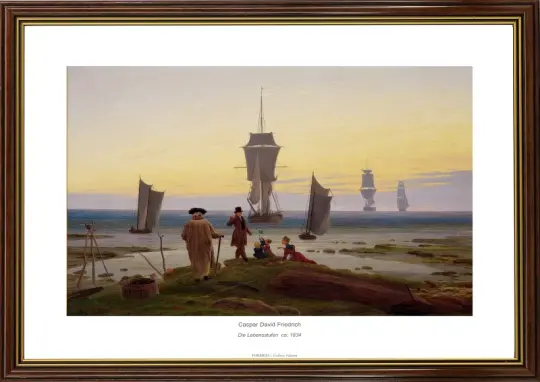 Caspar David Friedrich | Livets stadier - 1834 | Gallery Edition | Indrammet kunsttryk | Romantic 