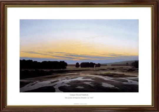 Caspar David Friedrich | Den store indhegning nær Dresden - 1821 | Gallery Edition | Indrammet kunsttryk | Romantic 
