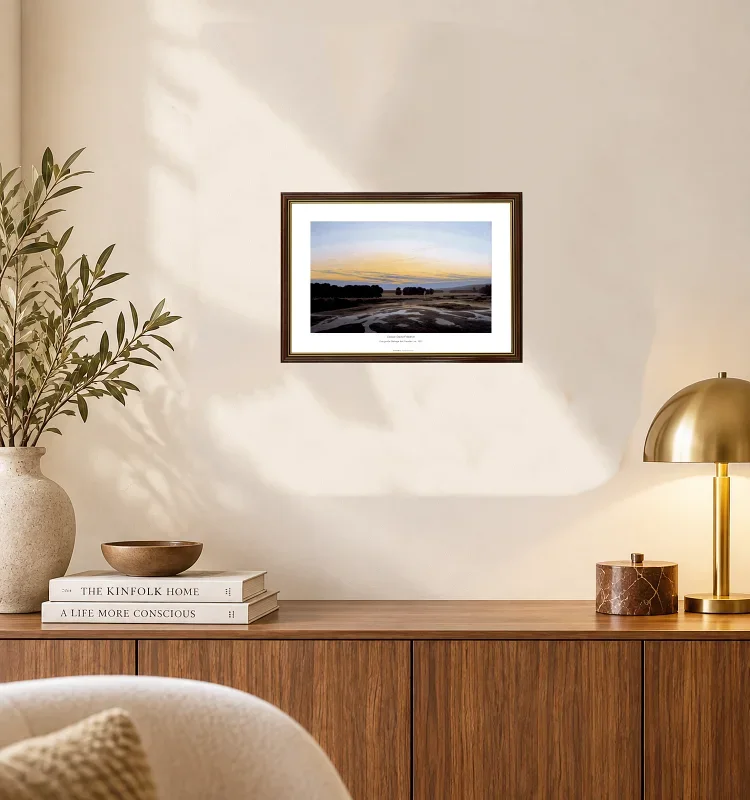 Caspar David Friedrich | Den store indhegning nær Dresden - 1821 | Gallery Edition | Indrammet kunsttryk | Romantic 