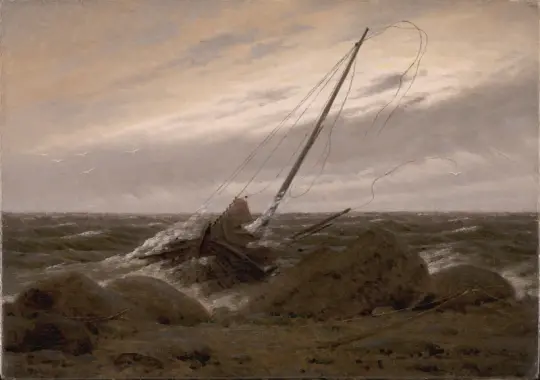 Caspar David Friedrich | Efter stormen - 1816 | Indrammet kunsttryk | Romantic | formida