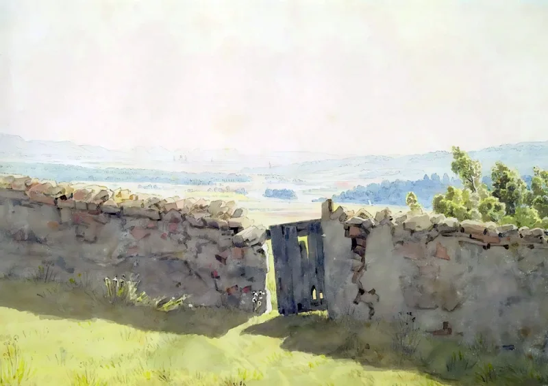 Caspar David Friedrich | Port i havemuren - 1824 | Indrammet kunsttryk | Romantic | formida