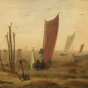 Caspar David Friedrich | Både afgår - 1815 | Indrammet kunsttryk | Romantic | formida