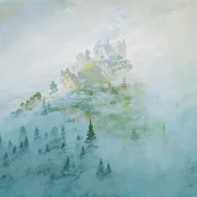 Caspar David Friedrich | Morgentåge i bjergene - 1808 | Indrammet kunsttryk | Romantic | formida