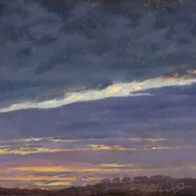 Caspar David Friedrich | Overskyet nattehimmel - 1824 | Indrammet kunsttryk | Romantic | formida