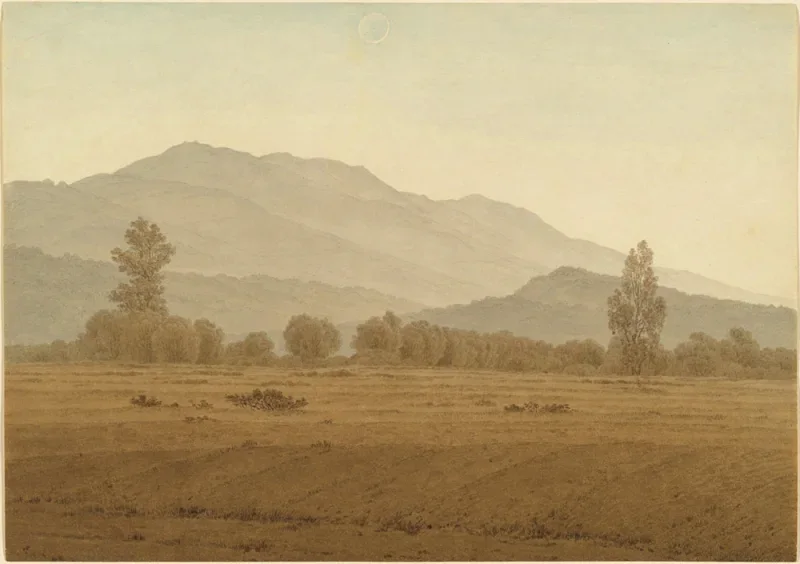 Caspar David Friedrich | Nymåne over Riesengebirge - 1835 | Indrammet kunsttryk | Romantic | formida
