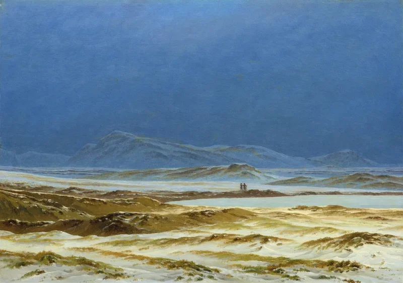 Caspar David Friedrich | Nördliche Landschaft, Frühling - 1825 | Gerahmter Kunstdruck | Romantik | formida