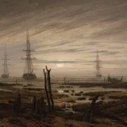 Caspar David Friedrich | Schiffe vor Anker - 1820 | Gerahmter Kunstdruck | Romantik | formida