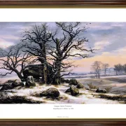 Caspar David Friedrich | Megalitisk grav om vinteren - 1824 | Gallery Edition | Indrammet kunsttryk | Romantic 